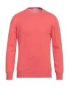 Kangra Cashmere Kangra Man Sweater Fuchsia Size 40 Cotton In Red