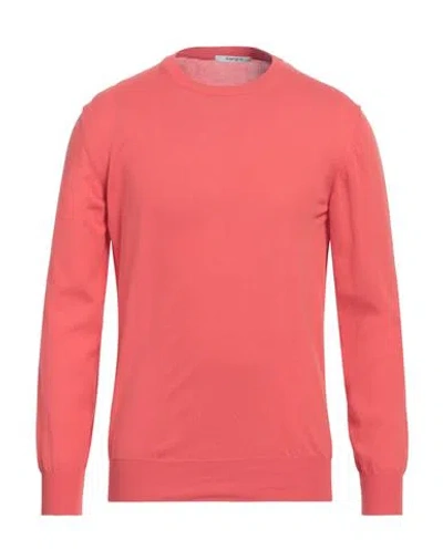 KANGRA CASHMERE KANGRA MAN SWEATER CORAL SIZE 40 COTTON