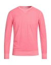 Kangra Cashmere Kangra Man Sweater Coral Size 46 Cotton, Polyamide In Pink