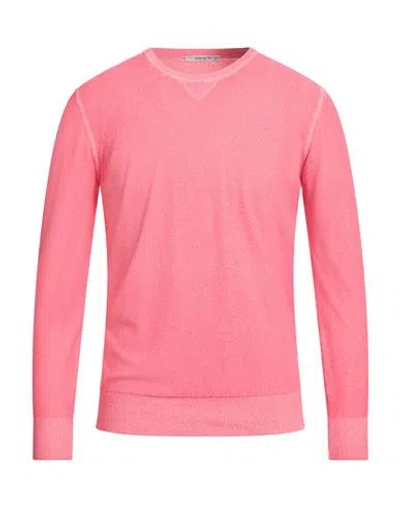 Kangra Cashmere Kangra Man Sweater Coral Size 46 Cotton, Polyamide In Pink