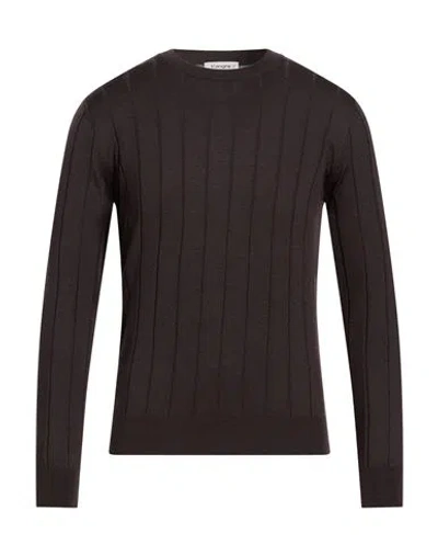 Kangra Cashmere Kangra Man Sweater Dark Brown Size 36 Wool