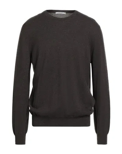 Kangra Cashmere Kangra Man Sweater Dark Brown Size 48 Wool