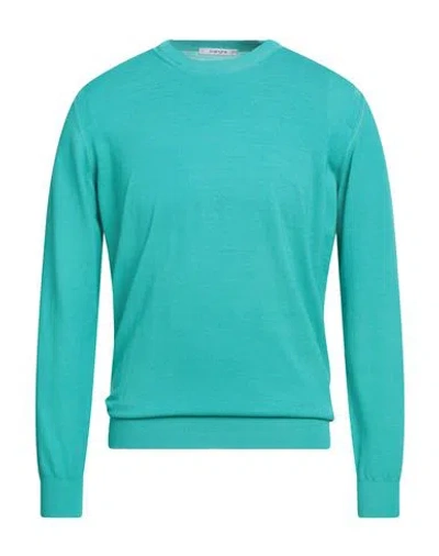Kangra Cashmere Kangra Man Sweater Emerald Green Size 40 Cotton In Blue