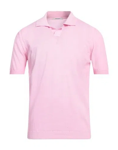 Kangra Cashmere Kangra Man Sweater Fuchsia Size 40 Cotton In Pink