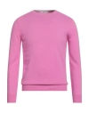 Kangra Cashmere Kangra Man Sweater Fuchsia Size 44 Cashmere In Pink
