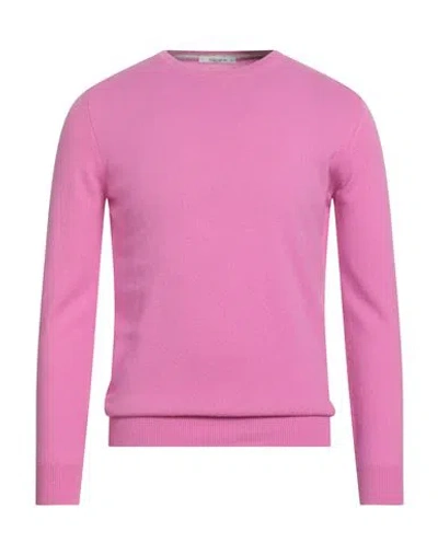 Kangra Cashmere Kangra Man Sweater Fuchsia Size 44 Cashmere In Pink
