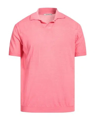 Kangra Cashmere Kangra Man Sweater Fuchsia Size 46 Cotton In Pink