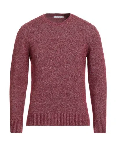 Kangra Cashmere Kangra Man Sweater Garnet Size 44 Cotton, Alpaca Wool, Polyamide, Wool, Elastane