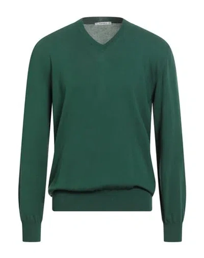 Kangra Cashmere Kangra Man Sweater Green Size 44 Cotton
