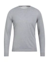 Kangra Cashmere Kangra Man Sweater Grey Size 36 Linen In Gray