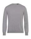 Kangra Cashmere Kangra Man Sweater Taupe Size 42 Silk, Cotton In Grey