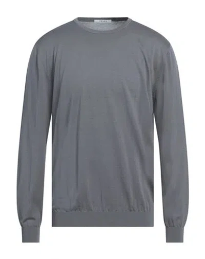Kangra Cashmere Kangra Man Sweater Grey Size 46 Silk, Cotton In Grey