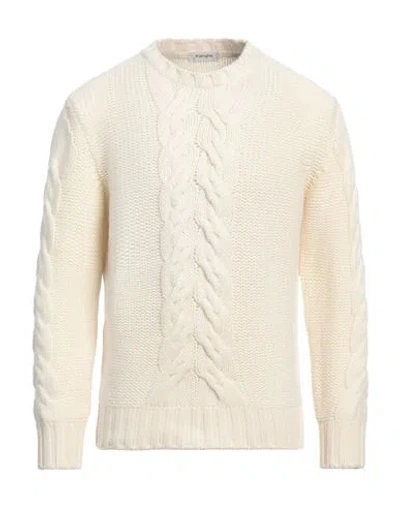 Kangra Cashmere Kangra Man Sweater Ivory Size 44 Wool In White