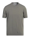 Kangra Cashmere Kangra Man Sweater Khaki Size 48 Cotton In Beige