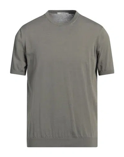 Kangra Cashmere Kangra Man Sweater Khaki Size 48 Cotton In Beige