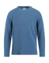 Kangra Cashmere Kangra Man Sweater Light Blue Size 42 Cotton, Polyester, Polyamide