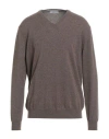Kangra Cashmere Kangra Man Sweater Light Brown Size 46 Cashmere