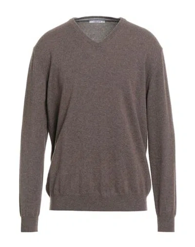 Kangra Cashmere Kangra Man Sweater Light Brown Size 46 Cashmere
