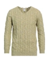 Kangra Cashmere Kangra Man Sweater Light Green Size 40 Cotton, Alpaca Wool, Polyamide, Wool, Elastane