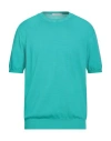 Kangra Cashmere Kangra Man Sweater Light Green Size 46 Cotton