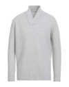Kangra Cashmere Kangra Man Sweater Light Grey Size 44 Wool, Polyamide, Cashmere, Elastane In Gray