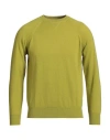 Kangra Cashmere Kangra Man Sweater Lime Green Size 46 Wool In Green