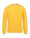 Kangra Cashmere Kangra Man Sweater Yellow Size 40 Cotton In Mandarin