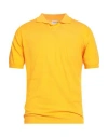 Kangra Cashmere Kangra Man Sweater Mandarin Size 44 Cotton In Yellow