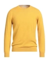 Kangra Cashmere Kangra Man Sweater Marigold Size 40 Cashmere In Yellow