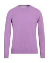 Kangra Cashmere Kangra Man Sweater Mauve Size 42 Cashmere In Purple