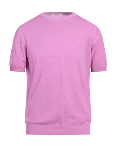 Kangra Cashmere Kangra Man Sweater Mauve Size 46 Cotton In Purple