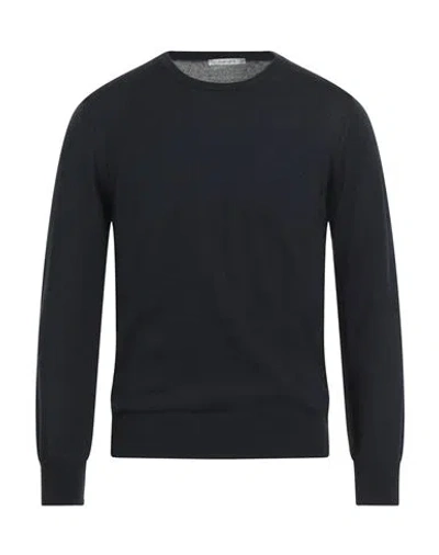 Kangra Cashmere Kangra Man Sweater Midnight Blue Size 36 Wool In Black