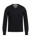 Kangra Cashmere Kangra Man Sweater Midnight Blue Size 38 Wool In Black