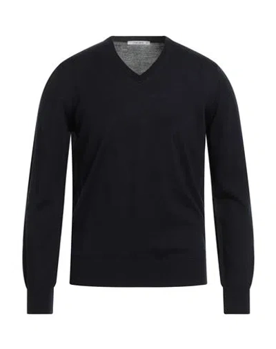 Kangra Cashmere Kangra Man Sweater Midnight Blue Size 38 Wool In Black