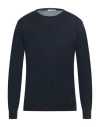 Kangra Cashmere Kangra Man Sweater Midnight Blue Size 38 Merino Wool In Blue
