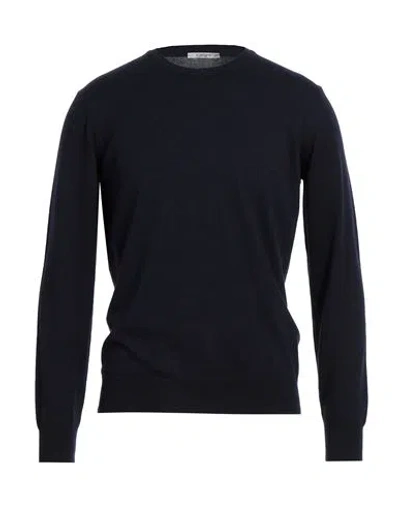 Kangra Cashmere Kangra Man Sweater Midnight Blue Size 46 Cashmere, Merino Wool, Silk