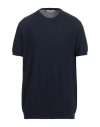 Kangra Cashmere Kangra Man Sweater Midnight Blue Size 46 Cotton, Polyamide