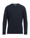 Kangra Cashmere Kangra Man Sweater Midnight Blue Size 44 Merino Wool In Blue