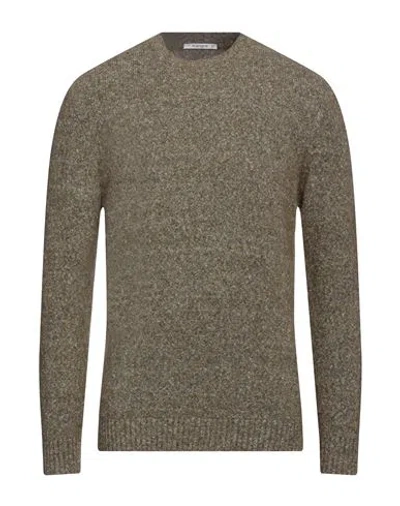 Kangra Cashmere Kangra Man Sweater Military Green Size 42 Alpaca Wool, Cotton, Polyamide, Wool, Elastane