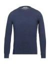 Kangra Cashmere Kangra Man Sweater Navy Size 38 Cotton