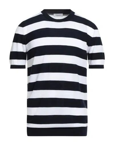 Kangra Cashmere Kangra Man Sweater Navy Size 40 Cotton In Multi