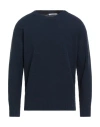 Kangra Cashmere Kangra Man Sweater Navy Size 42 Cotton, Polyester, Polyamide In Blue