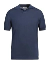 Kangra Cashmere Kangra Man Sweater Navy Size 38 Cotton