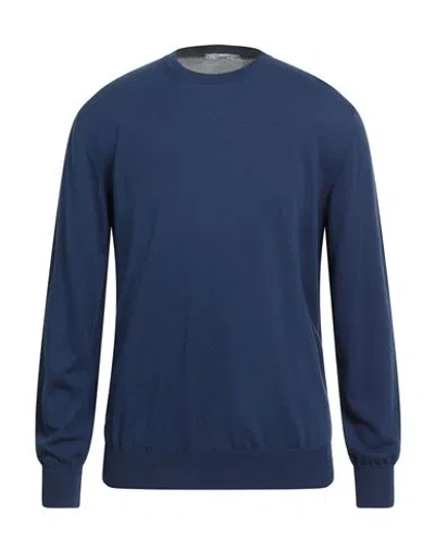 Kangra Cashmere Kangra Man Sweater Navy Size 44 Cotton In Blue