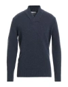 Kangra Cashmere Kangra Man Sweater Navy Size 44 Wool, Polyamide, Cashmere, Elastane In Blue
