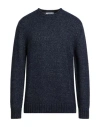 Kangra Cashmere Kangra Man Sweater Navy Size 46 Cotton, Wool, Acrylic, Alpaca Wool In Blue