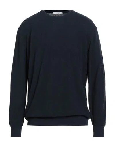 Kangra Cashmere Kangra Man Sweater Navy Size 48 Cotton, Polyamide In Blue