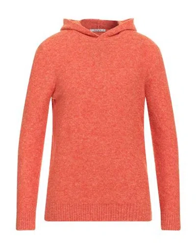 Kangra Cashmere Kangra Man Sweater Orange Size 40 Wool, Polyamide, Cotton