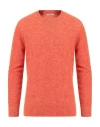Kangra Cashmere Kangra Man Sweater Fuchsia Size 40 Cotton In Orange