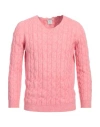 Kangra Cashmere Kangra Man Sweater Pink Size 40 Cotton, Alpaca Wool, Polyamide, Wool, Elastane